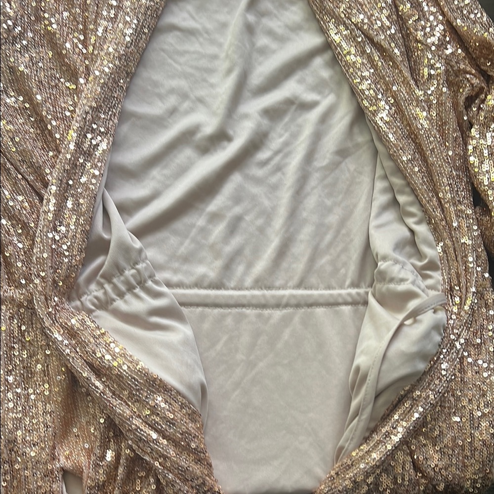 β¨ BB Dakota x Steve Madden Rose Gold Sequin Jacket β¨ - Picture 11 of 11